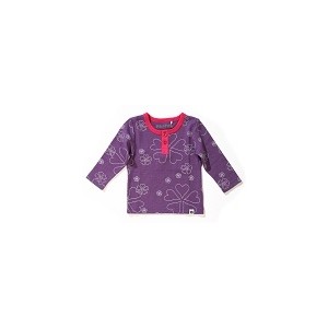 Papfar tričko vlna/bavlna fialové vzorované