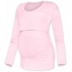 Tričko na dojčenie Katarína - dlhý rukáv - svetlo ružové