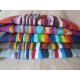 Návleky na nožičky Design Socks - tenké prúžky, zhora: čevené, fialové, modré, hnedé a sivé