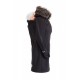 Softshellový kabát s kožušinkou čierny